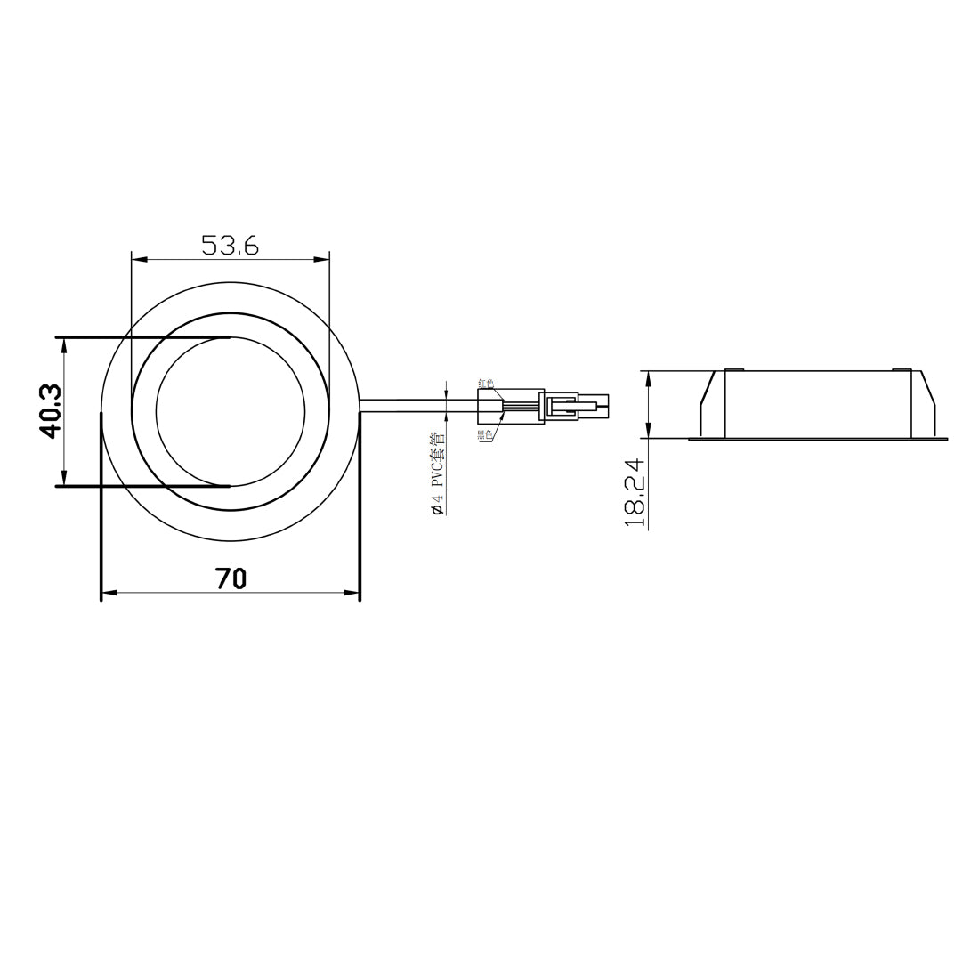 Direct sales Range hood LED light 12V5W round EDEG223