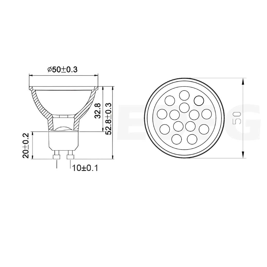 High brightness energy-saving GU10 LED lamp | Range hood special accessories lamp | EDEG805