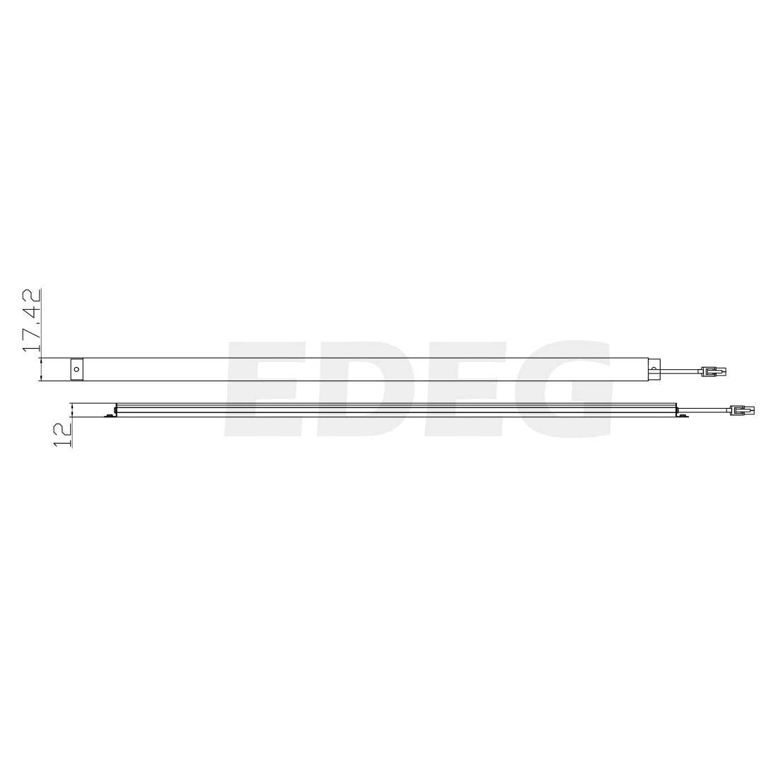 Range hood LED light 12V long light tube aluminum EDEG414