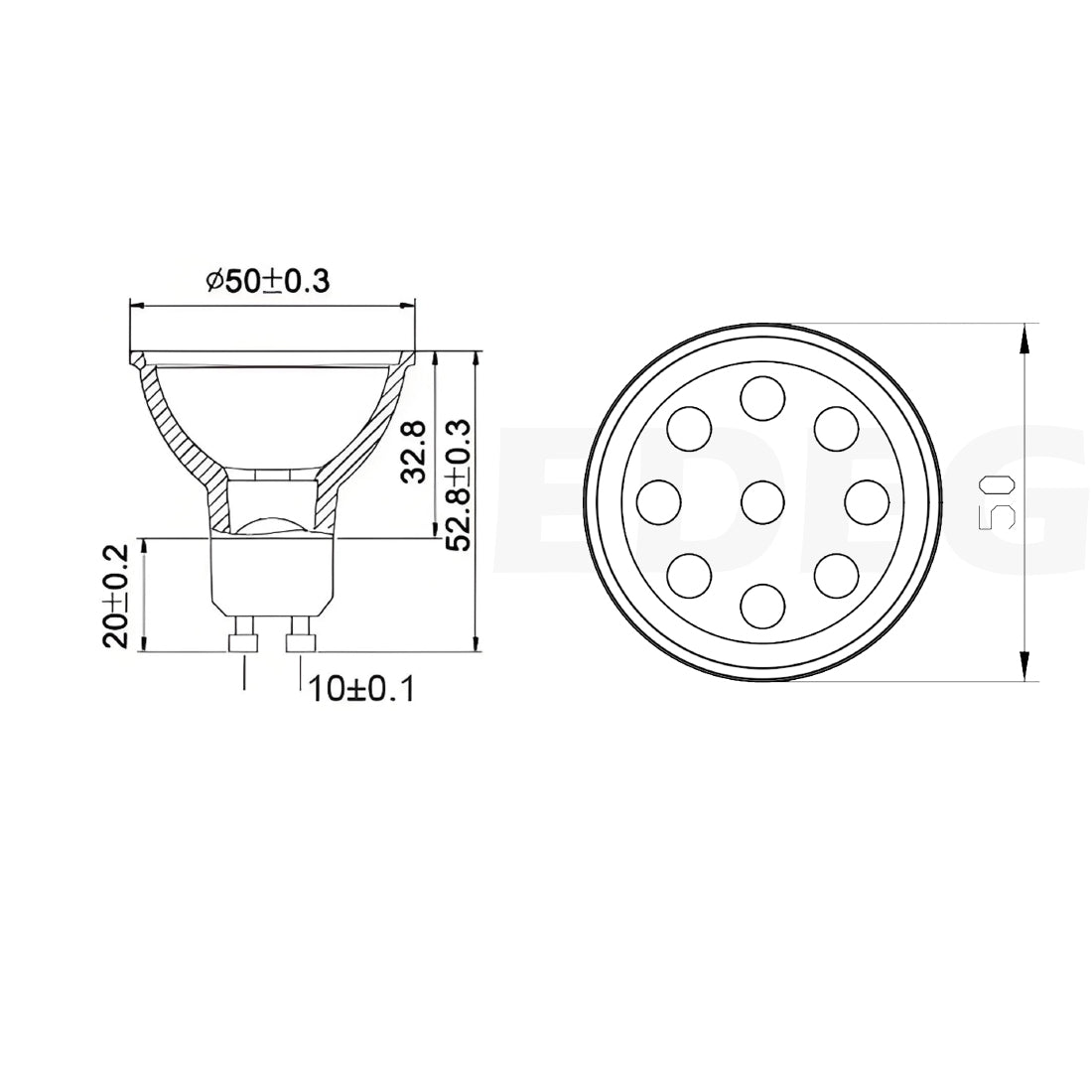 High brightness energy-saving GU10 LED lamp | Range hood special accessories lamp | EDEG803