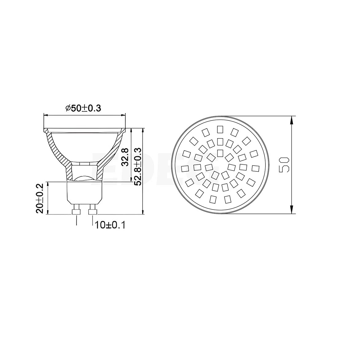High brightness energy-saving GU10 LED lamp | Range hood special accessories lamp | EDEG811