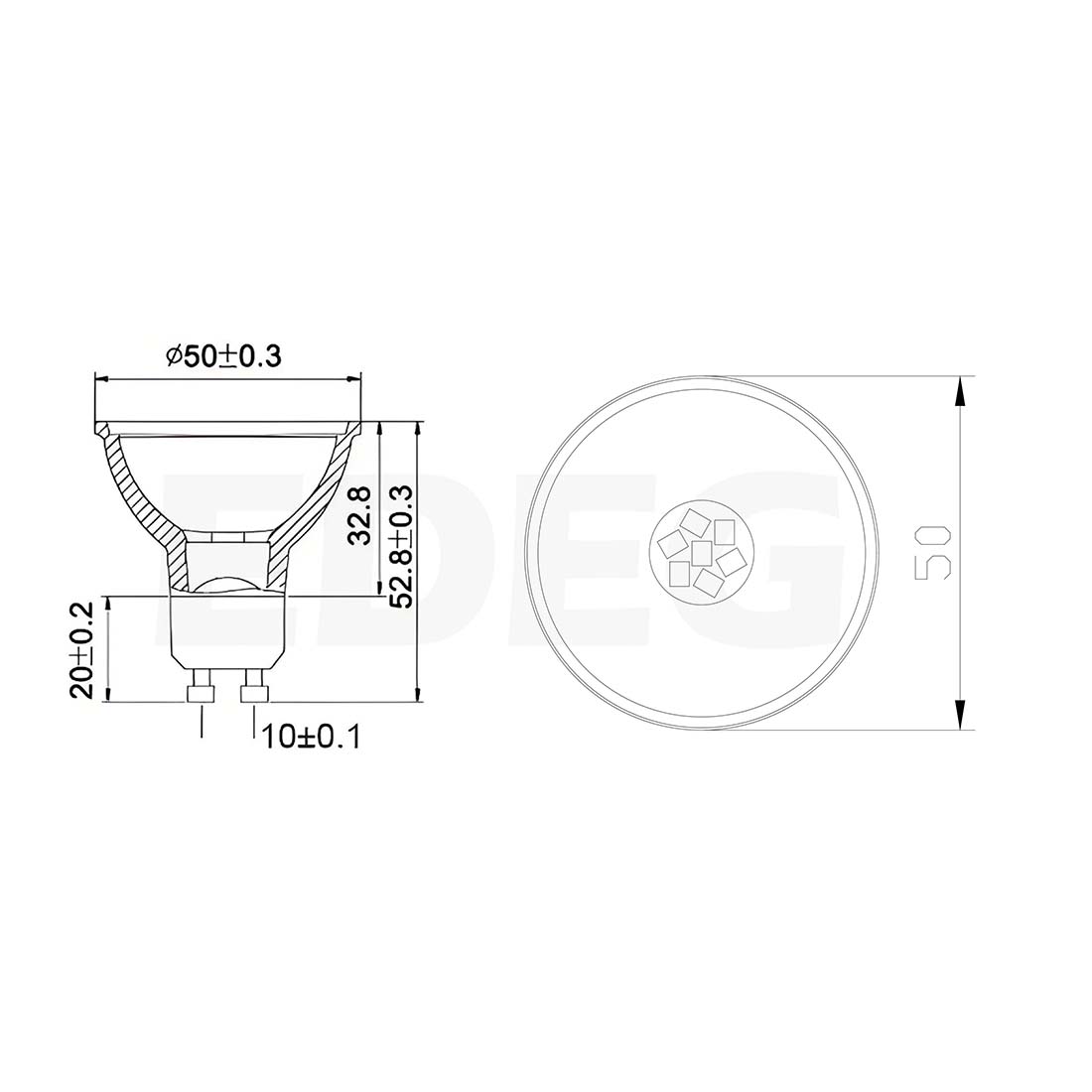 High brightness energy-saving GU10 LED lamp | Range hood special accessories lamp | EDEG814