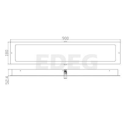 EDEG Manufacturers Commercial large kitchen range hood lights range hood LED lights 900x180mm EDEG603